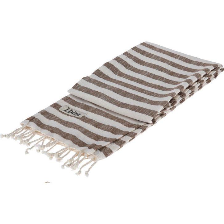 Hamamdoek Ibiza bruin, Huis en Inrichting, Badkamer | Badtextiel en Accessoires, Nieuw, Handdoek, Bruin, Ophalen of Verzenden
