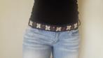 Nieuwe riem donkerblauwe glaskraaltjes en schelp, Kleding | Dames, Riemen en Ceinturen, Overige kleuren, 3 tot 5 cm, Minder dan 80 cm