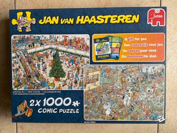 2 puzzels 1000 Jan van Haasteren Kerst Koopjes/Black Friday beschikbaar voor biedingen