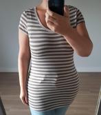 Shirt Valt Lang Strepen L Beige, Verzenden, Beige, Maat 42/44 (L), Nieuw