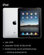 iPad 1e generatie 64GB - Model A1219, Computers en Software, Apple iPads, Gebruikt, Apple iPad, 64 GB, Wi-Fi