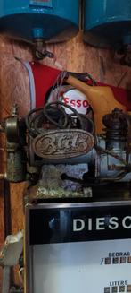 Blitz oude compressor bj 1940 benzinepomp station reclame, Antiek en Kunst, Antiek | Gereedschap en Instrumenten, Ophalen