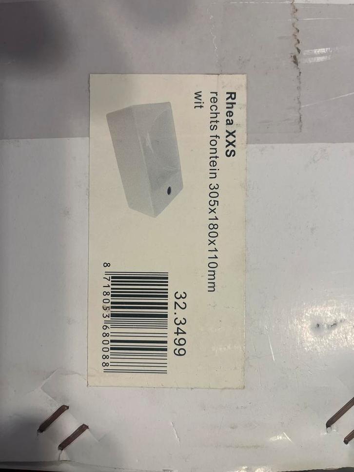 2x Nieuw Wastafeltje - Rhea XXS Fontein, Doe-het-zelf en Verbouw, Sanitair, Nieuw, Wastafel, Ophalen