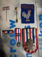 Emblemen Nederlands Indie, Verzamelen, Ophalen of Verzenden, Landmacht, Nederland, Lintje, Medaille of Wings
