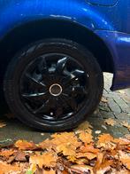 Stalen Velgen 4x100 + Zomerbanden Continental (7-8mm), Auto-onderdelen, Banden en Velgen, Ophalen, 14 inch, Gebruikt, Banden en Velgen