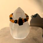 Barnsteen amber git geluk beschermt sjamaan Wicca magie TIP, Ophalen of Verzenden, Nieuw, Zilver, Met edelsteen