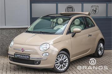 Fiat 500C 1.2 Lounge Cappuccino Top kleuren combi Airco LM P beschikbaar voor biedingen