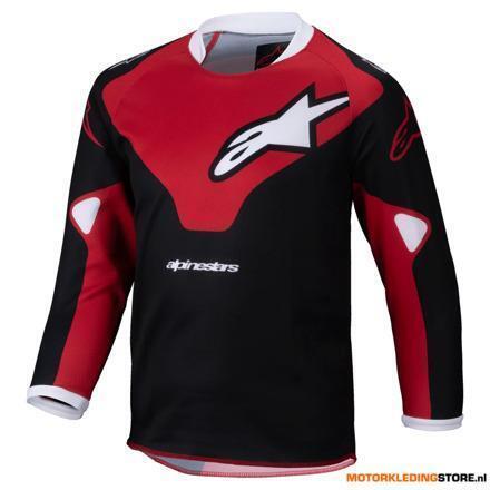 Alpinestars Kids Racer Veil Jersey, Zwart-Rood, Motoren, Kleding | Motorkleding, Nieuw met kaartje, Ophalen of Verzenden