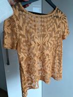 Zara topje geborduurd mosterdgeel/ geel maat S, Zara, Geel, Ophalen of Verzenden, Zo goed als nieuw