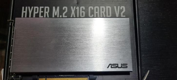 ASUS Hyper M.2 X16 Card V2, Computers en Software, Harde schijven, Zo goed als nieuw, Server, Intern, SSD, Overige aansluitingen
