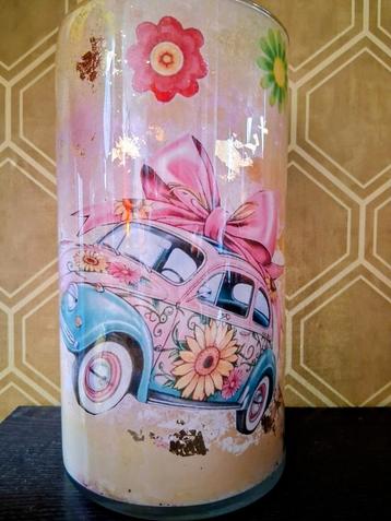 Retro Vaas met Volkswagen Busje & Kever beschikbaar voor biedingen