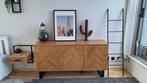 JYSK Dressoir AGERSKOV – 3 Deuren – Eiken/Zwart – €200, Huis en Inrichting, Kasten | Dressoirs, Ophalen, 150 tot 200 cm, Eikenhout