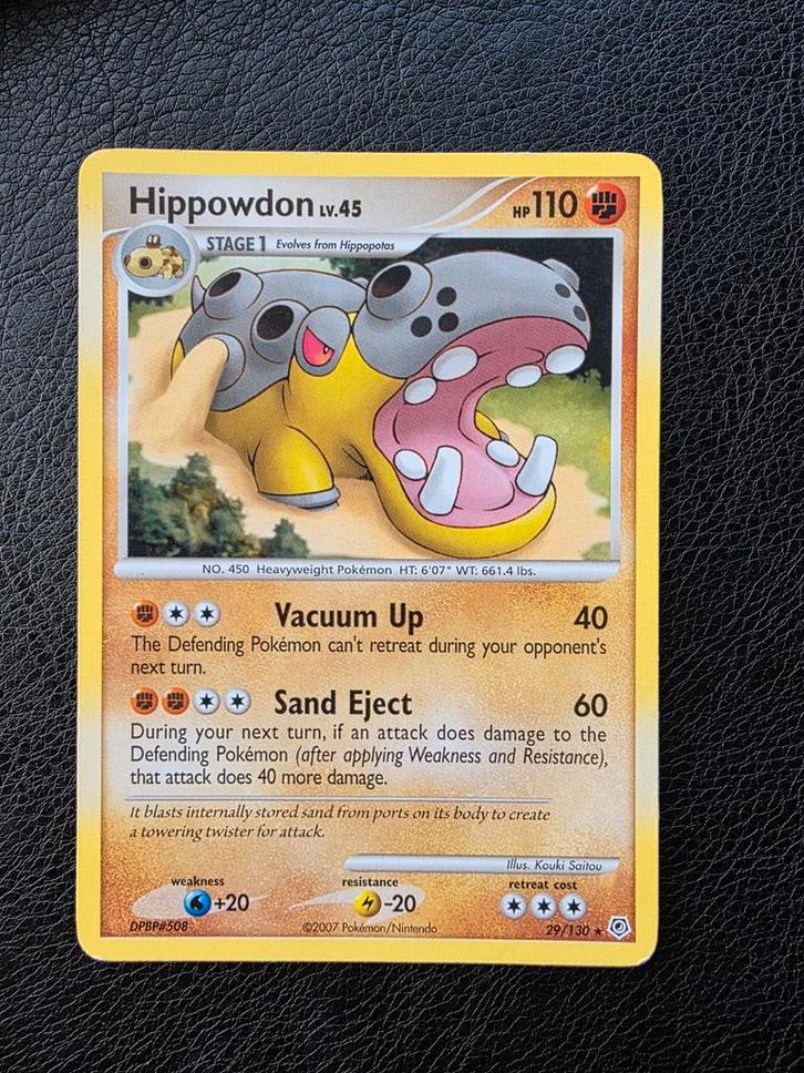 Hippowdon lv45 #29 diamond pearl base, Hobby en Vrije tijd, Verzamelkaartspellen | Pokémon, Nieuw, Losse kaart, Ophalen of Verzenden