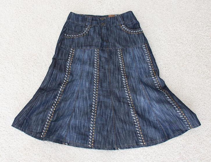 Prachtige Sahin Rok (Maat 38) € 20,-, Kleding | Dames, Rokken, Zo goed als nieuw, Maat 38/40 (M), Blauw, Knielengte, Ophalen of Verzenden