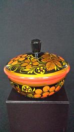 RUSSISCH Lakdoosje <> CHOCHLOMA Dekseldoosje <> VOLKSKUNST, Antiek en Kunst, Ophalen of Verzenden