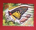 Singapore zelfklevend pz vlinder en rups, Verzenden, Gestempeld, Zuidoost-Azië