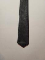 Donkerblauwe leren stropdas, Kleding | Heren, Stropdassen, Effen, Onbekend, Zwart, Ophalen of Verzenden