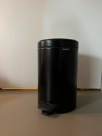 Brabantia NewIcon 12L Pedaalemmer - Mat Zwart, Ophalen, Met pedaal, Zo goed als nieuw, Metaal