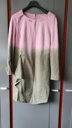 Roze Jurk met Bruine Accenten van Elisa Cavaletti Maat XL, Kleding | Dames, Jurken, Ophalen of Verzenden, Maat 42/44 (L), Roze