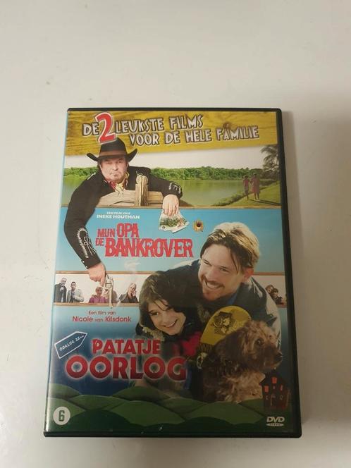 2 Dvd's - mijn opa de bankrover en patatje oorlog - kinderfi, Cd's en Dvd's, Dvd's | Kinderen en Jeugd, Zo goed als nieuw, Film