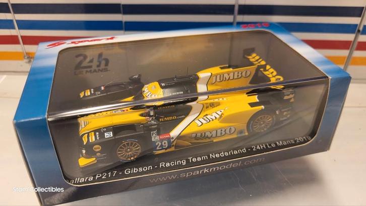 Spark Dallara P217 Team Gibson Jumbo Le Mans - 2019, Hobby en Vrije tijd, Modelauto's | 1:43, Zo goed als nieuw, Auto, Overige merken