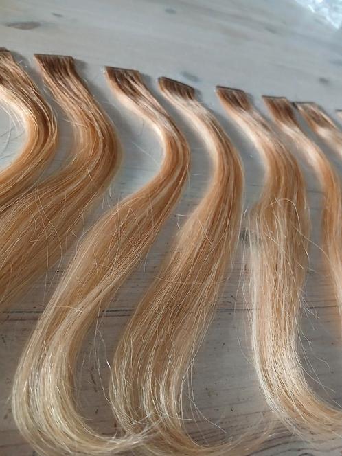 Tape extensions echt haar blond, Sieraden, Tassen en Uiterlijk, Uiterlijk | Haarverzorging, Zo goed als nieuw, Pruik of Haarverlenging