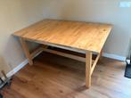 Uitschuifbare houten eettafel (ikea), Huis en Inrichting, Tafels | Eettafels, Ophalen, Gebruikt, Rechthoekig, 50 tot 100 cm