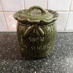 Vintage groene suiker voorraadpot, Ophalen of Verzenden