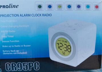 Alarm clock projecteert op muur