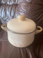 Ongebruikt Asta  Emaille vintage pan met deksel, Ophalen of Verzenden, Nieuw, Overige materialen