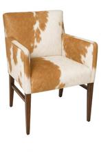 Brook Stoel - Koeienhuid & Houten Poten, Ophalen of Verzenden