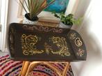 Vintage Houten Dienblad met Bloemmotieven, Ophalen, Gebruikt, Rechthoekig, Hout