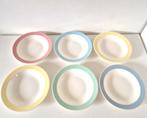 Set van 6 diepe borden sfinx maastricht pastel servies bord, Antiek en Kunst, Ophalen of Verzenden