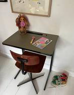 Bureau plus stoel, vintage schooltafeltje, Kinderen en Baby's, Kinderkamer | Tafels en Stoelen, Ophalen, Gebruikt, Tafel(s) en Stoel(en)