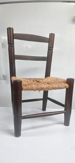 Houten Kinderstoel met biezen /riet zitting, Ophalen, Gebruikt, Bruin, Eén