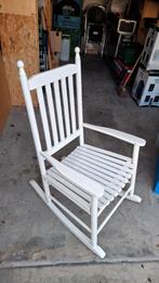 Leuke witte schommelstoel, Huis en Inrichting, Wit, Ophalen of Verzenden, Eén, Hout