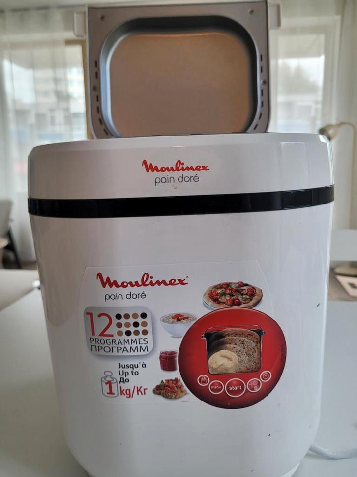 Moulinex Pain Doré Broodbakmachine zonder metal dinge, Witgoed en Apparatuur, Broodbakmachines, Gebruikt, Met timer, 800 tot 1200 gram deeg