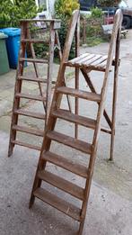 Oude houten ladders, Gebruikt, Ophalen