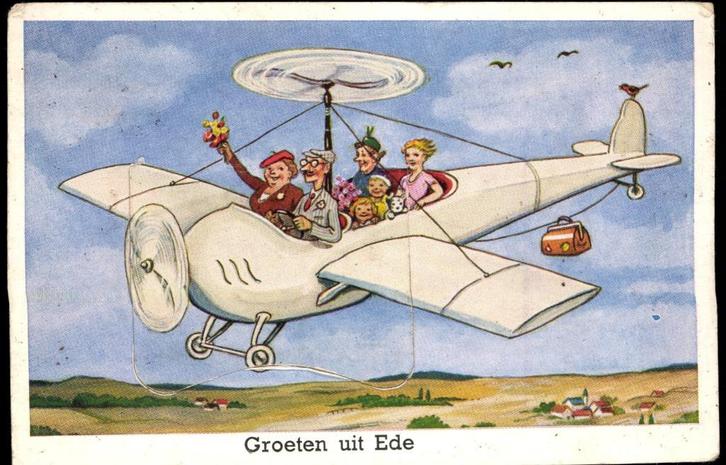 Ede (Gld.), Leporello, Klepjeskaart met 8 afb. Ede, gel.1959, Verzamelen, Ansichtkaarten | Nederland, Gelopen, Gelderland, 1940 tot 1960