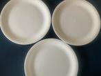 3 HEMA dinerborden wit met bolletjesrand, Huis en Inrichting, Keuken | Servies, Ophalen of Verzenden, Zo goed als nieuw, Bord(en)