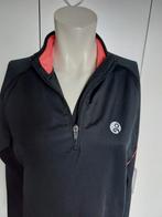 Zwart sport shirt met oranje LEONTIEN maat L, Ophalen of Verzenden, Zo goed als nieuw, Zwart