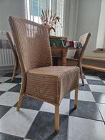 4 rotan Original Loom eetkamerstoelen, Huis en Inrichting, Stoelen, Ophalen, Gebruikt, Bruin, Riet of Rotan