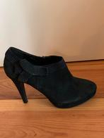 Manfield zwarte suede leren schoenen mt 40, Ophalen of Verzenden, Zo goed als nieuw, Zwart