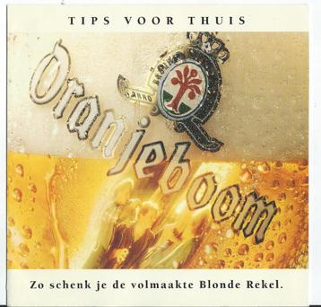 Oranjeboom bier folder + briefkaart jaren 90.