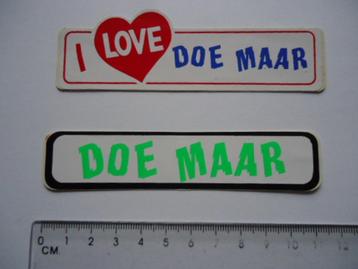 sticker oud DOE MAAR Love vrienten retro popmuziek band nl beschikbaar voor biedingen