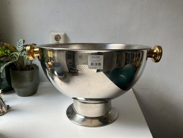 RVS punchbowl / champagne cooler  – 13,5 liter beschikbaar voor biedingen