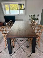 Eettafel, Huis en Inrichting, Tafels | Eettafels, Ophalen, 50 tot 100 cm, Landelijk, Vijf personen of meer