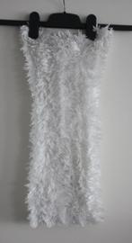 witte fluffie sjaal, Kleding | Dames, Mutsen, Sjaals en Handschoenen, Ophalen of Verzenden, Gedragen, Maat 46/48 (XL) of groter