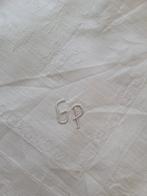 Vintage heren zakdoek met monogram foto 1 en 2, Antiek en Kunst, Curiosa en Brocante, Ophalen of Verzenden