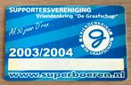 Voetbal kaart / card Vriendenkring De Graafschap 2003 - 2004, Ophalen of Verzenden, Zo goed als nieuw